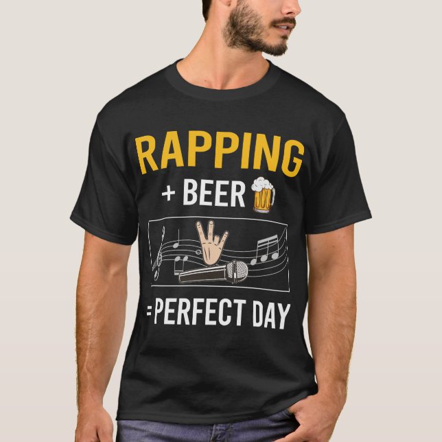 Camiseta Rap Rapper en el Día de la Cerveza (Anverso)