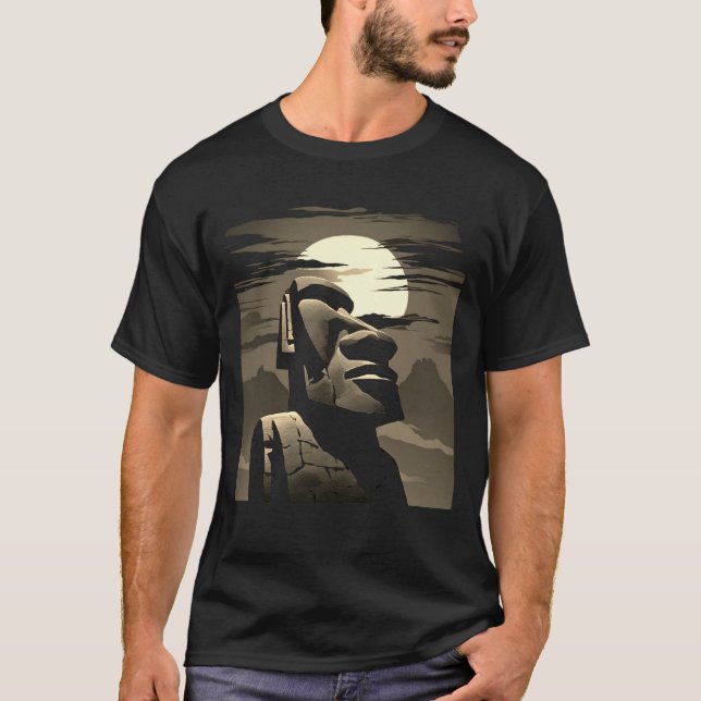 Camiseta Rapa Nui, Moai (Anverso)