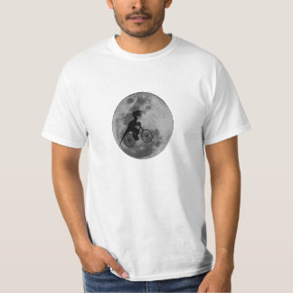 Camiseta Rapaz en la bicicleta en el cielo con la luna