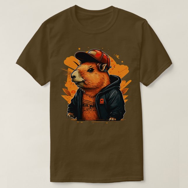 Camiseta Rapera de Capibara 1 (Diseño del anverso)