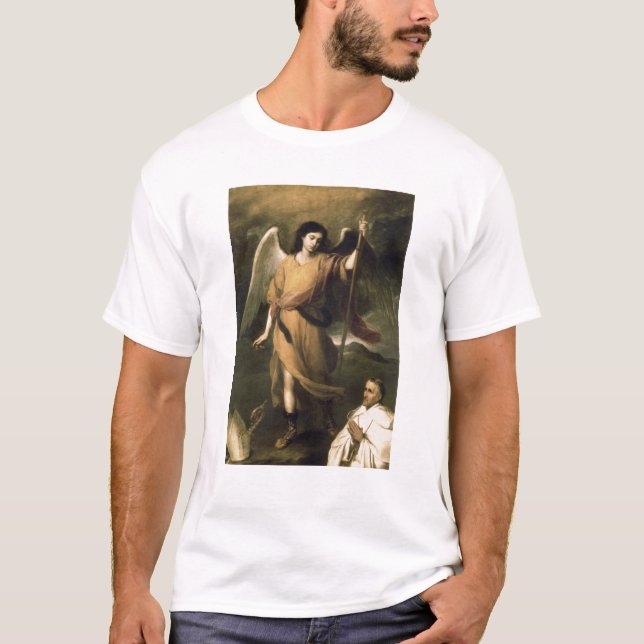 Camiseta Raphael del arcángel con obispo Domonte (Anverso)