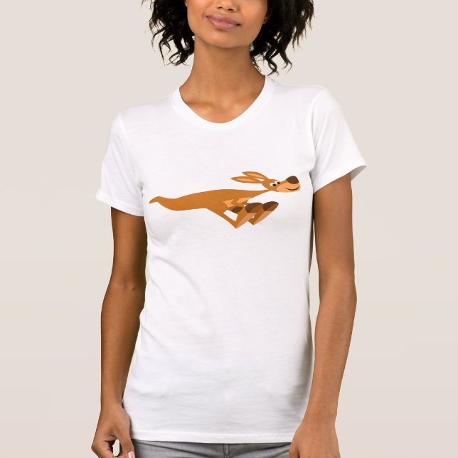 Camiseta rápida linda de las mujeres del canguro (Anverso)
