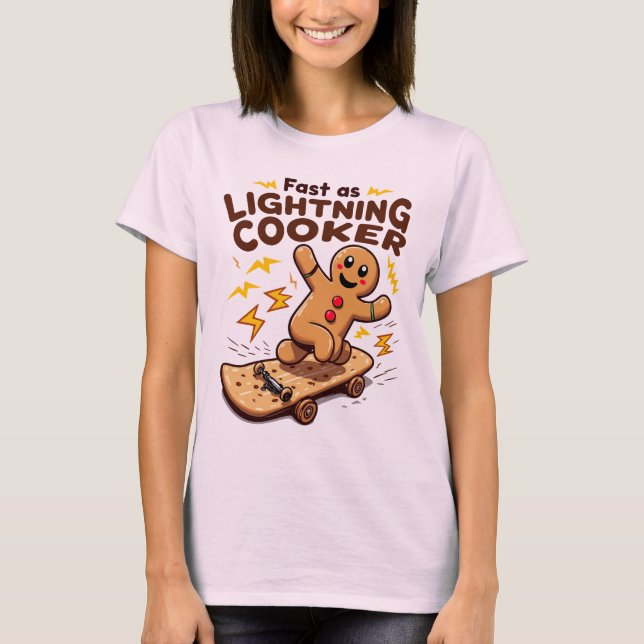 Camiseta Rápido como el rayo del pan de jengibre (Anverso)