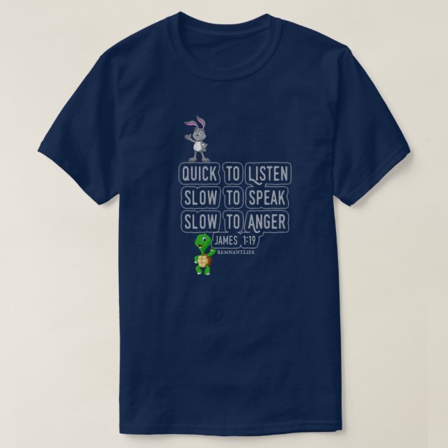 Camiseta Rápido en escuchar nAVY (Diseño del anverso)