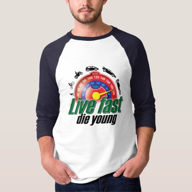 Camiseta Rápidos vivos mueren los jóvenes (Anverso)
