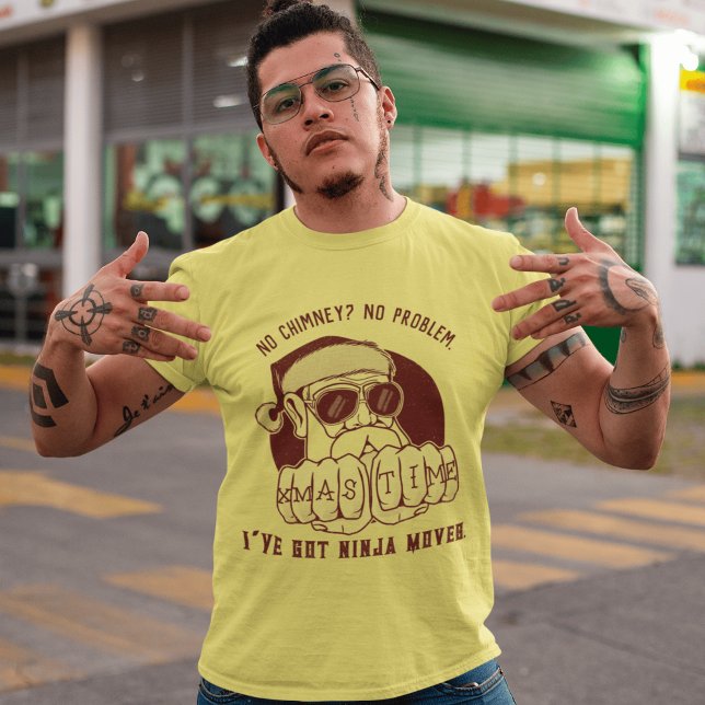 Camiseta Rapper Santa Claus: Golpeando y regalando (Subido por el creador)