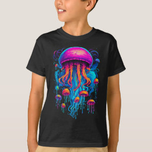 Camiseta Rapsodia colorida: medusas en armonía cósmica