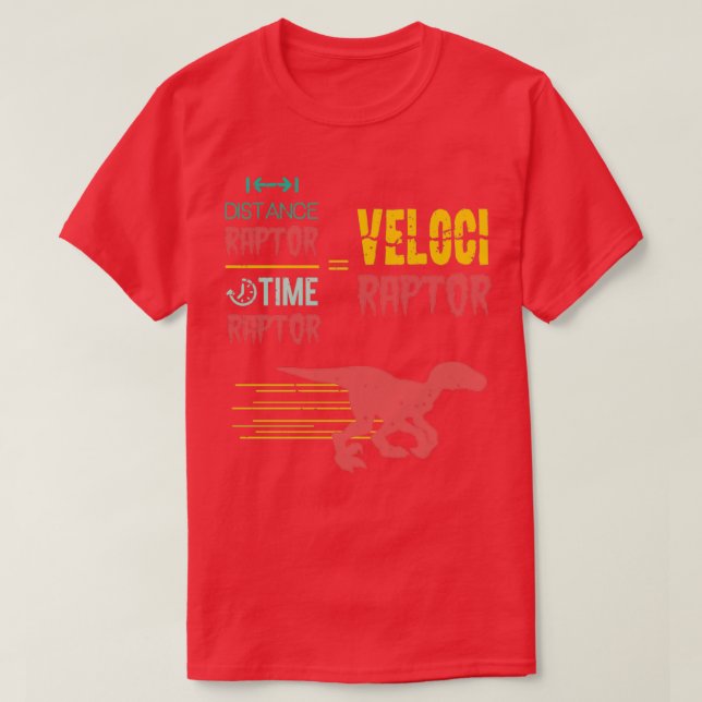 Camiseta Raptor a distancia con el tiempo Raptor Velocirapt (Diseño del anverso)
