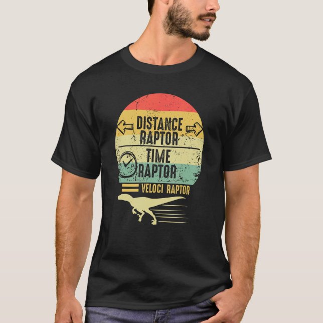 Camiseta Raptor de distancia con el tiempo es igual a veloc (Anverso)