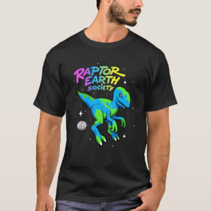 Camiseta Raptor Earth Society Flat Earl Dinosaur Conspir