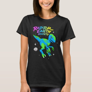 Camiseta Raptor Earth Society Funny Plano Earl Dinosaur C