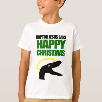 Camiseta Raptor Jesus says Happy Christmas
