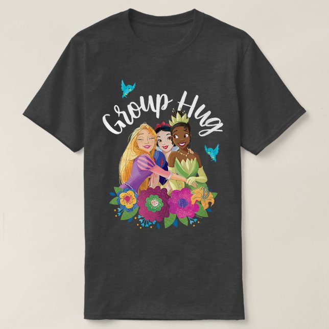 Camiseta Rapunzel, Blancanieves, abrazo de grupo Tiana (Diseño del anverso)
