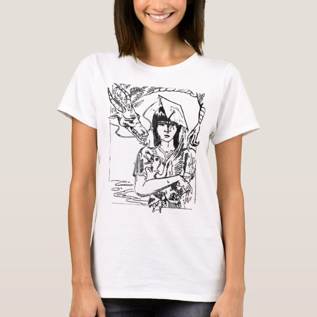 Camiseta Raquel, afortunada, y el ganso (Anverso)