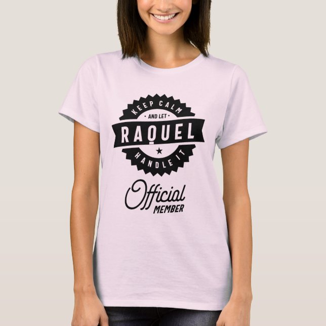 Camiseta Raquel Personalizado Name Birthday Gift (Anverso)