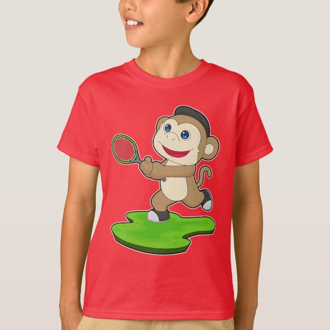 Camiseta Raqueta de tenis de mono (Anverso)