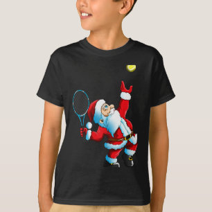 Camiseta Raqueta de tenis Juego de tenis Santa Claus Navida