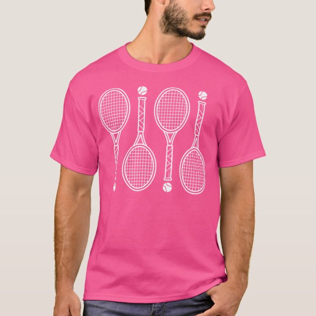 Camiseta Raquetas de Tenis Pelotas (Anverso)