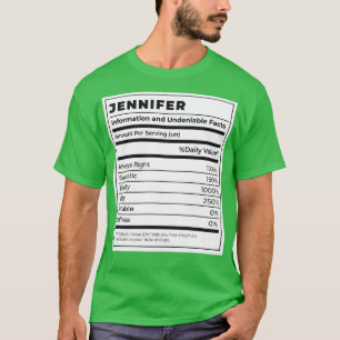 Camiseta Rara de alimento divertida Ingredientes femeninos