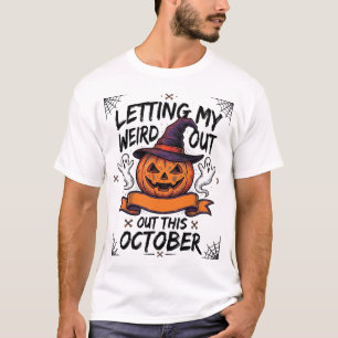 Camiseta rara de Halloween con fantasmas de calaba