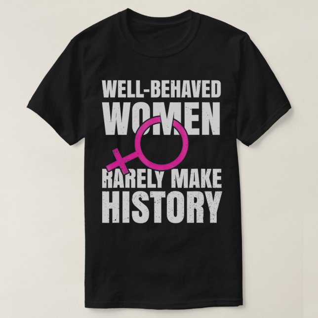 Camiseta Rara vez las mujeres portadoras hacen historia afr (Diseño del anverso)