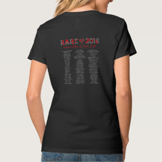 Camiseta rare16, negro, cuello en v