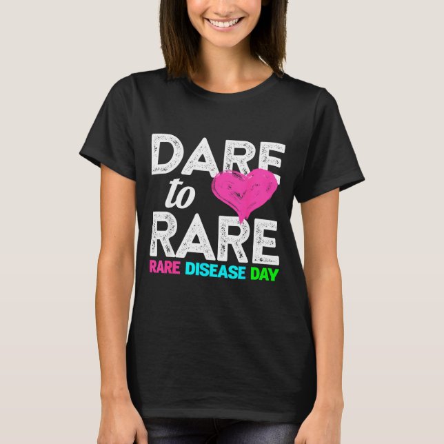 Camiseta Rare Disease Awareness Shirt - Dare To Rare Diseas (Anverso)