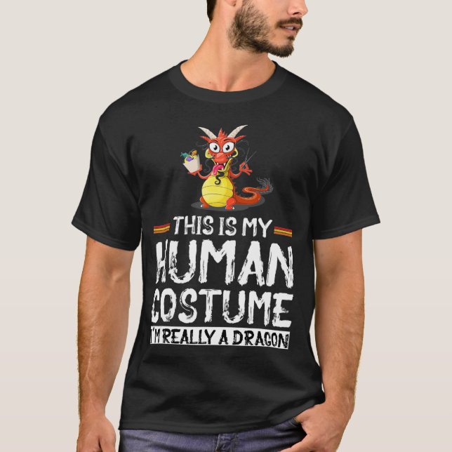 Camiseta Raro Gracioso Este Es Mi Disfraz Humano Que Soy Re (Anverso)