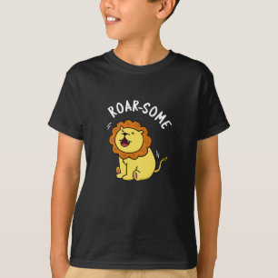 Camiseta Raro gracioso rugido de león Pun Dark BG