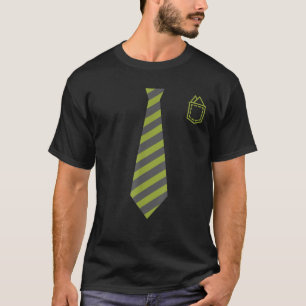 Camiseta Raro negro y verde esmoquin doblar el traje divert