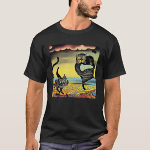 Camiseta Raro Surrealista Cat Kitten Kitty Vintage Style