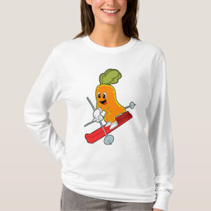 Camiseta Rarrot como esquiador con esquí
