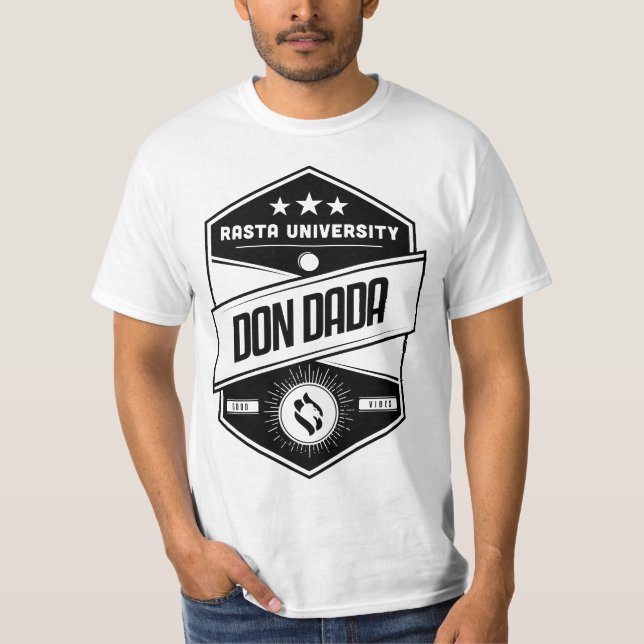 Camiseta Rasa University Don Dada Good Vibes Reggae (Anverso)