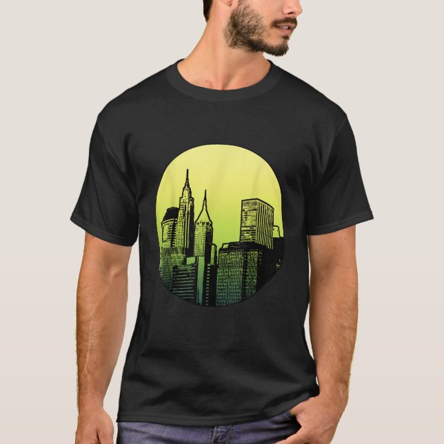 Camiseta Rascacielos de estructuras altas divertidas cuelga (Anverso)