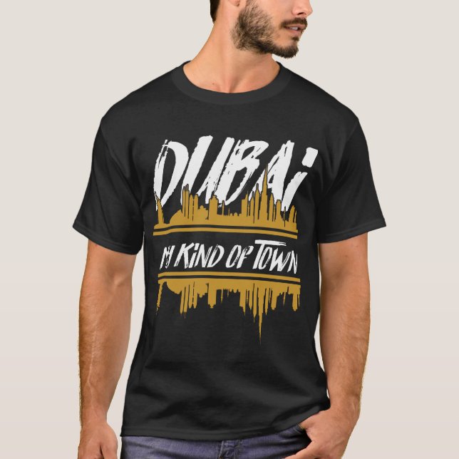 Camiseta Rascacielos de la ciudad desierta emiratados en Du (Anverso)
