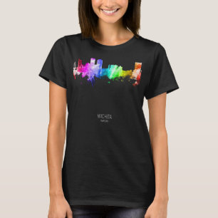Camiseta Rascacielos del Skyline de Wichita Kansas