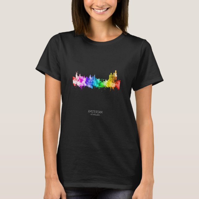 Camiseta Rascacielos Skyline de Amsterdam (Anverso)