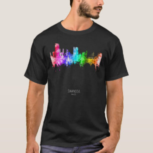 Camiseta Rascacielos Skyline de Swansea Wales