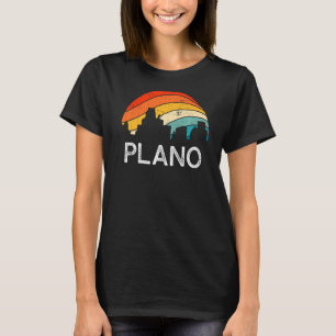 Camiseta Rascacielos Urbanos Retro Texas Plano Skyline