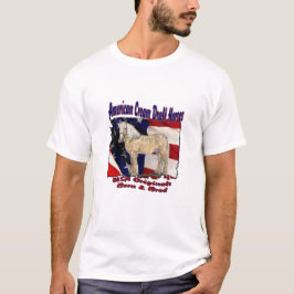 Camiseta rasgada de la crema de la bandera