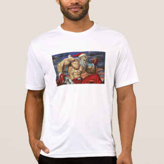 Camiseta rasgada del blanco de Santa