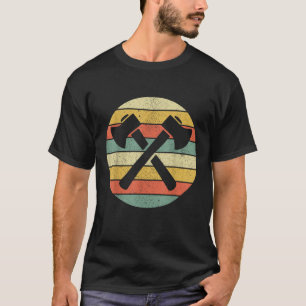 Camiseta Rasgo de hacha retro cruzado de vintage regalo de