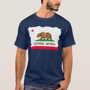 Camiseta Rasgón de la bandera de California hacia fuera