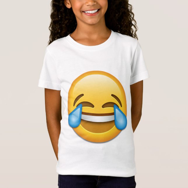 Camiseta Rasgones de la emoji de la alegría divertidos (Anverso)
