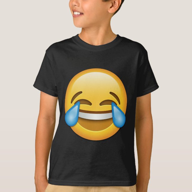 Camiseta Rasgones de la emoji de la alegría divertidos (Anverso)