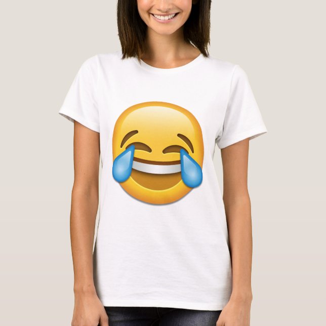Camiseta Rasgones de la emoji de la alegría divertidos (Anverso)