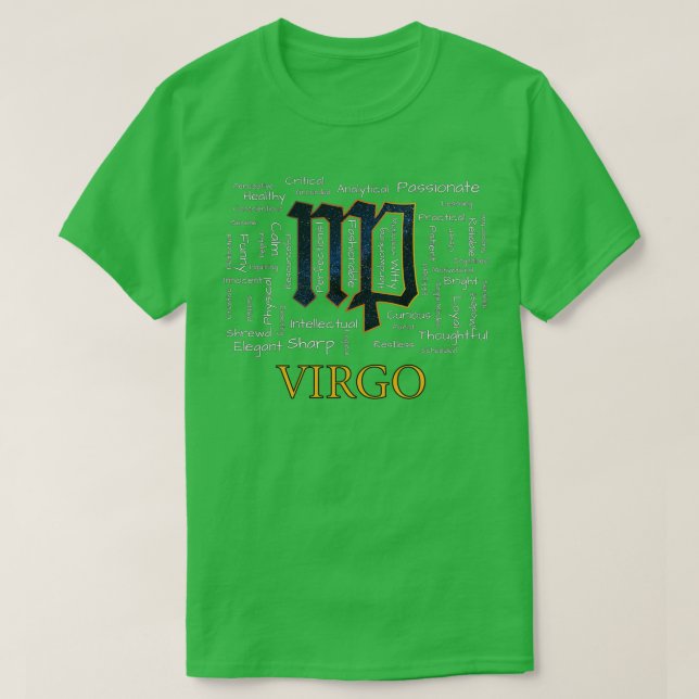 Camiseta Rasgos de astrología Virgo 2 (Diseño del anverso)