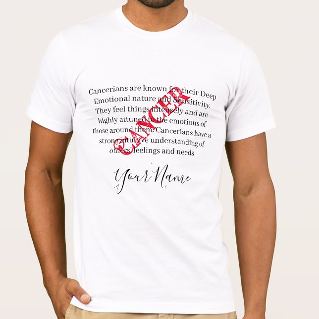 Camiseta Rasgos de cáncer y Rótulo zodiaco (Subido por el creador)