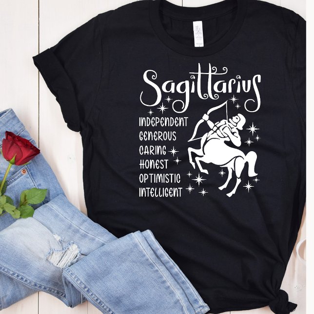 Camiseta Rasgos de horóscopo de Rótulo Zodiaco Sagittarius (Subido por el creador)