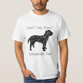 Camiseta Rasgos de Labradoodle Mamá/Papá ¿Necesito Decir Má